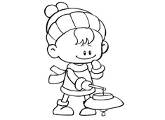 小朋友提著小燈的簡筆畫圖片