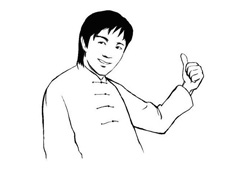 功夫周星馳簡筆畫圖片