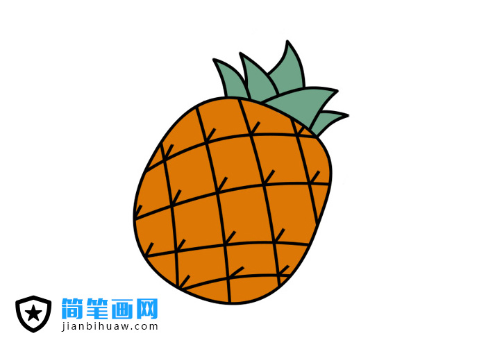 菠蘿簡筆畫的畫法和上色