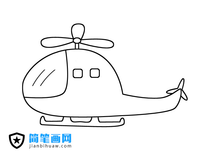 簡易直升機簡筆畫圖片