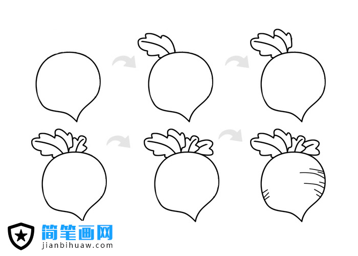 簡單生動的蘿卜簡筆畫圖片及步驟