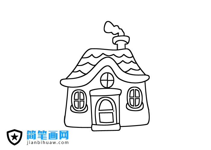 小房子簡筆畫圖片