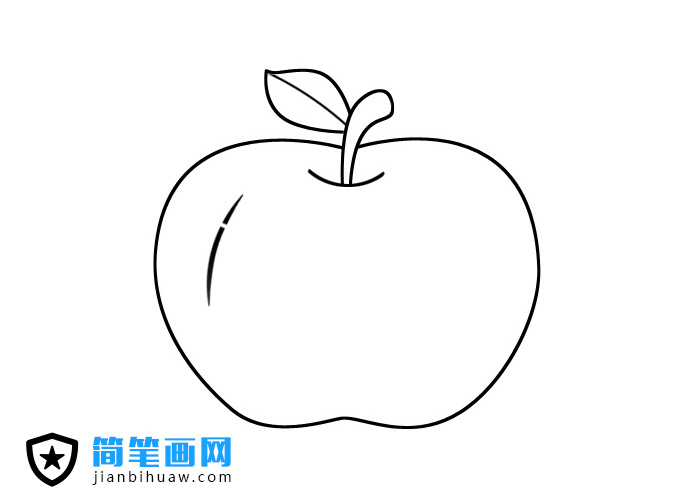 蘋果簡筆畫圖片
