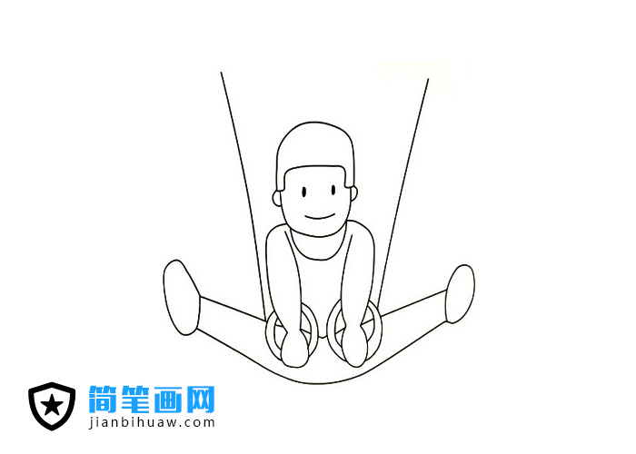運動員吊環簡筆畫圖片