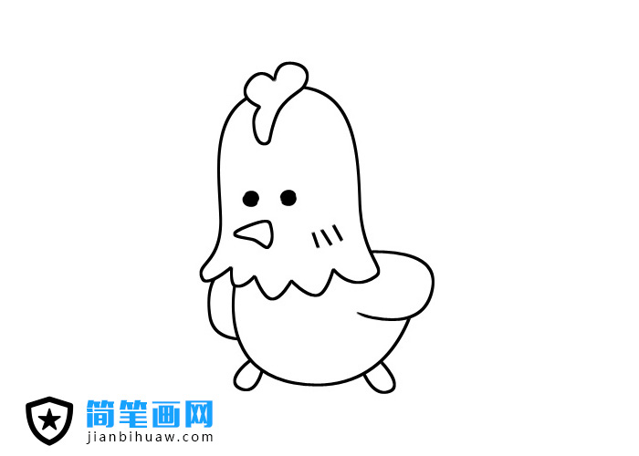卡通小公雞簡筆畫圖片