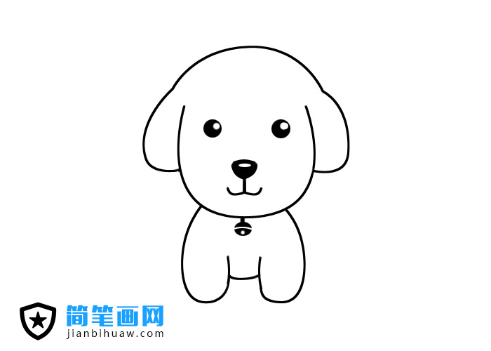 可愛的小狗狗簡筆畫圖片