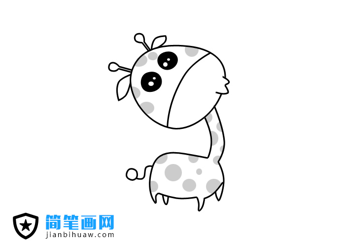 可愛的長頸鹿簡筆畫圖片