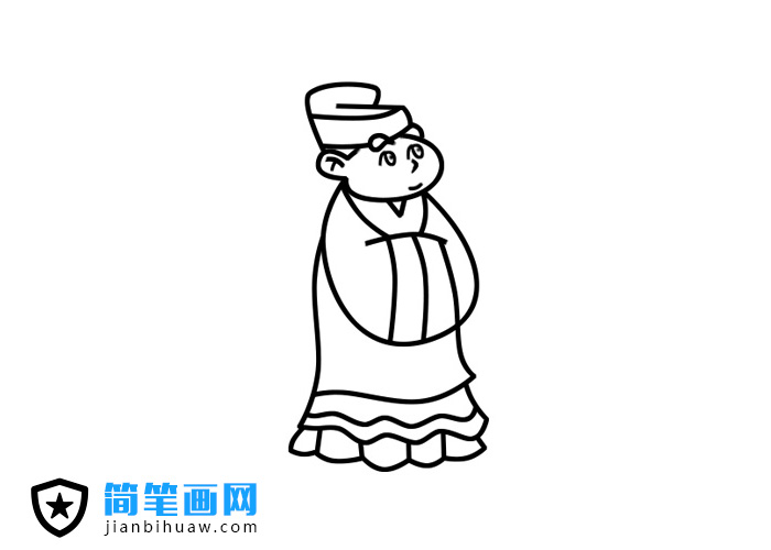 卡通的古代人簡筆畫圖片含步驟