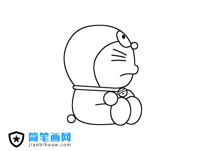 哆啦A夢機器貓簡筆畫圖片