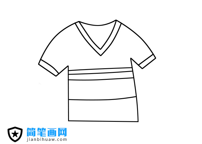 短袖T恤簡筆畫步驟圖片