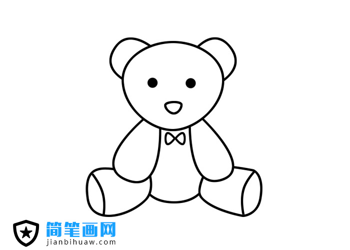 可愛玩具熊簡筆畫圖片及步驟教程