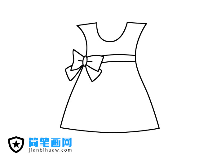 裙子簡筆畫的步驟畫法