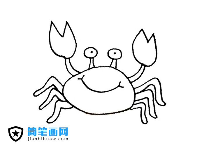 大螃蟹簡筆畫圖片