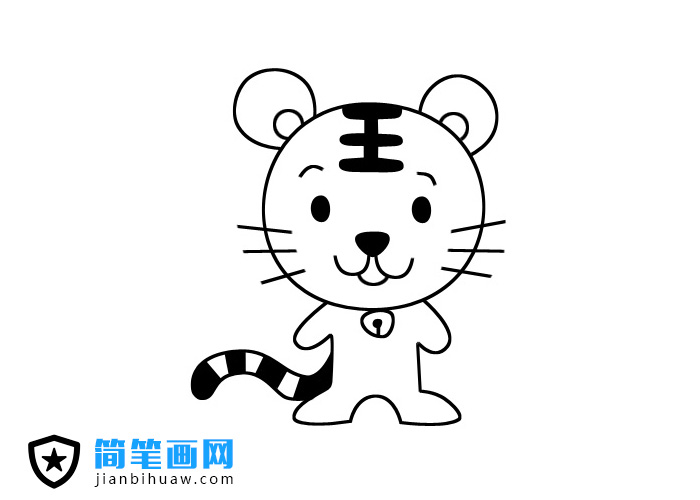 十二生肖之老虎的簡筆畫圖片