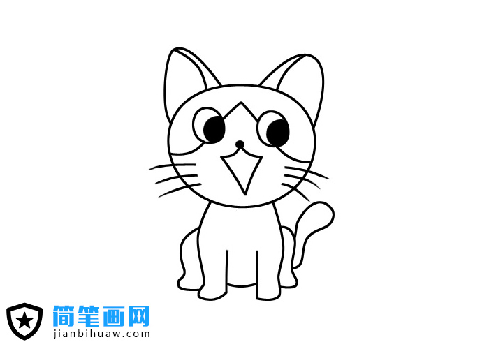 小貓咪簡筆畫圖片
