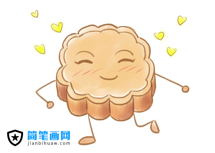 音符月餅♪簡筆畫圖片中秋節簡筆畫