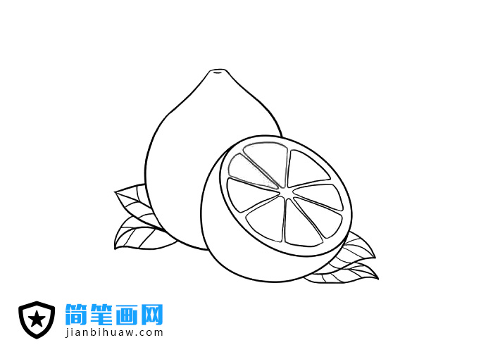 檸檬簡筆畫上色圖片