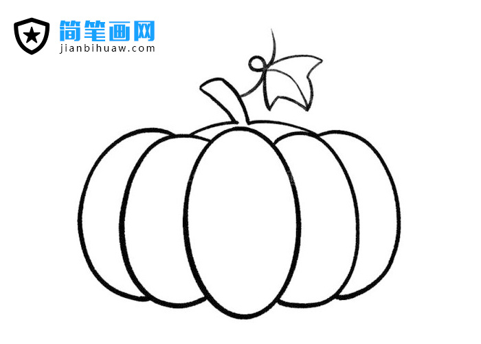 南瓜簡筆畫含上色圖片