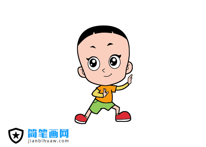 大頭兒子簡筆畫圖片