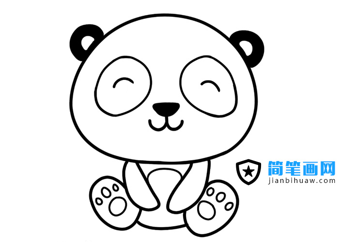 一只可愛的小熊熊簡筆畫圖片