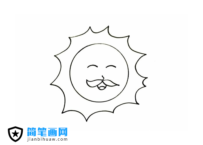 太陽公公簡筆畫含上色