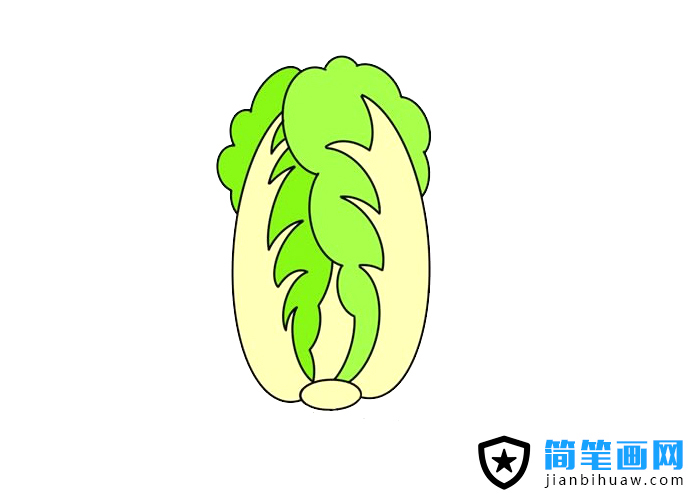 簡單漂亮大白菜簡筆畫