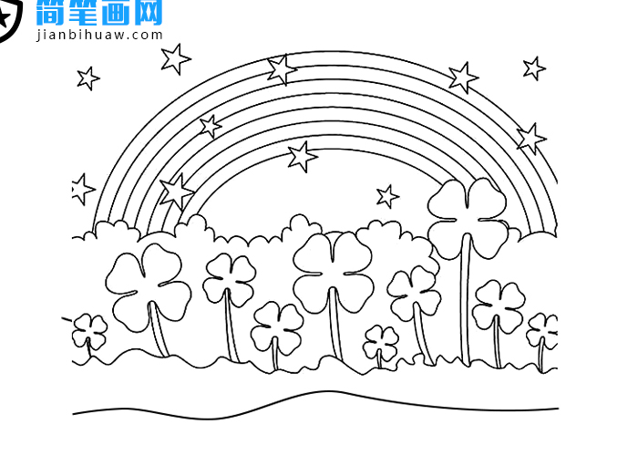 關于彩虹簡筆畫圖片