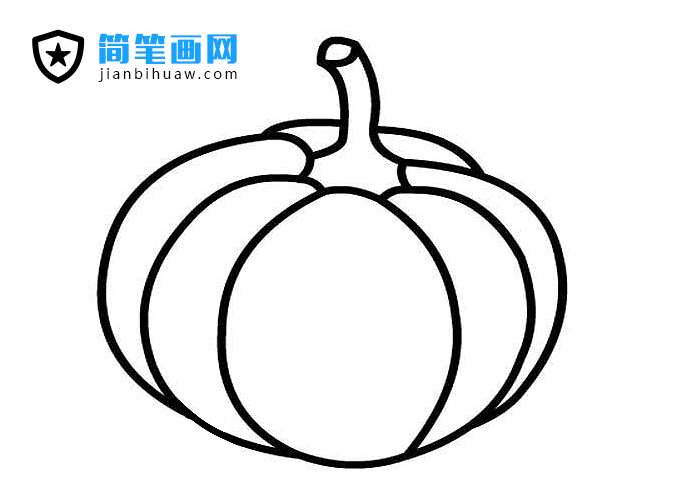 南瓜簡筆畫圖片含上色