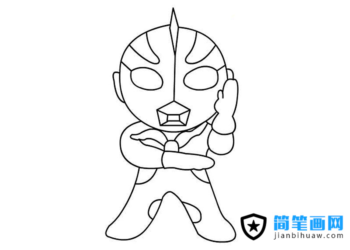 玩具奧特曼簡筆畫圖片