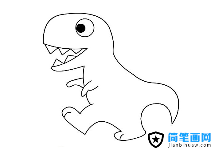 卡通小恐龍簡筆畫圖片