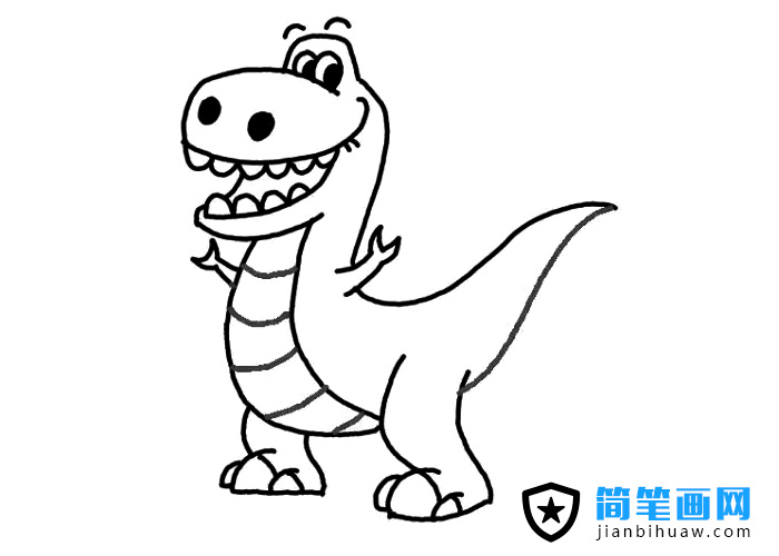 霸王龍簡筆畫圖片