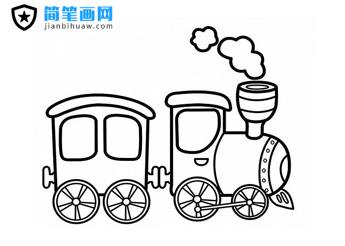 兒童玩具小火車簡筆畫圖片