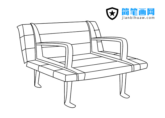 公園長椅簡筆畫圖片