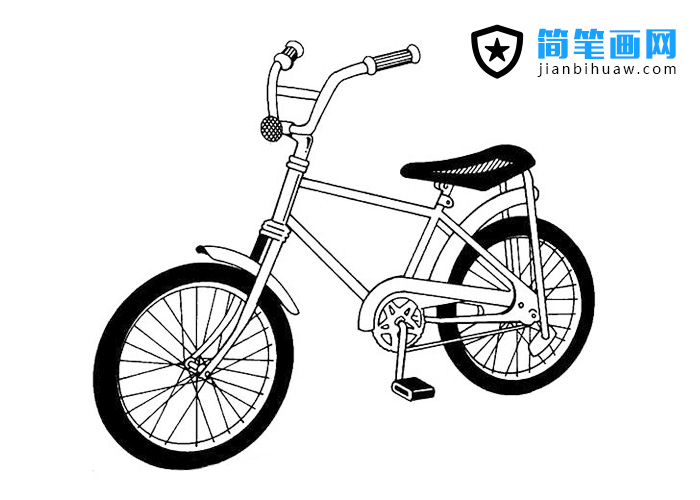 漫畫自行車簡筆畫圖片
