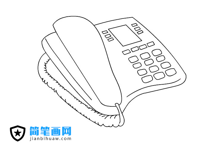 固定電話座機簡筆畫圖片