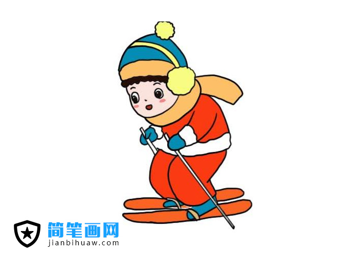 一個小男孩在小男孩的簡筆畫圖片