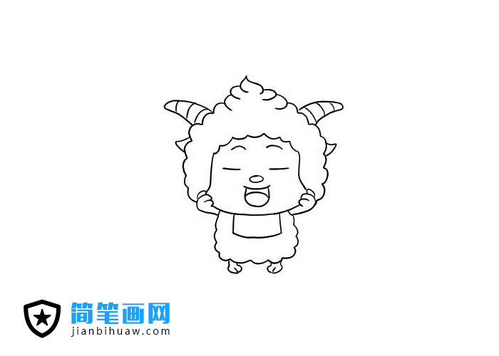 可愛的懶羊羊簡筆畫圖片