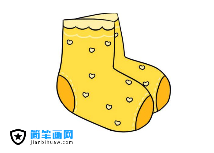 一雙小襪子簡筆畫圖片