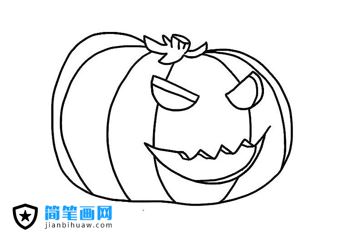 萬圣節南瓜簡筆畫圖片