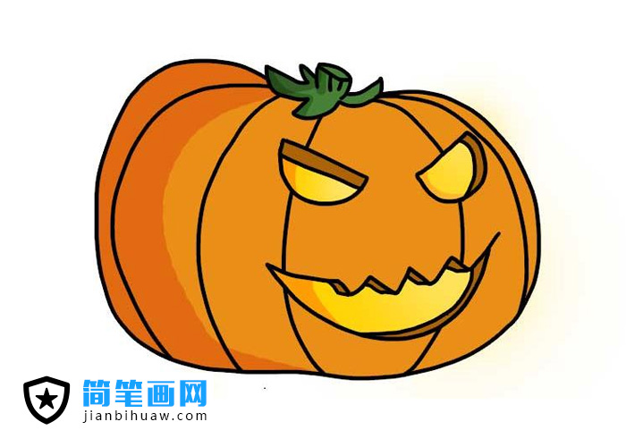 萬圣節南瓜簡筆畫圖片