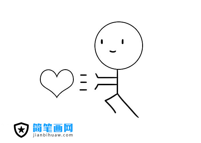 火柴人發射愛心簡筆畫簡筆畫圖片