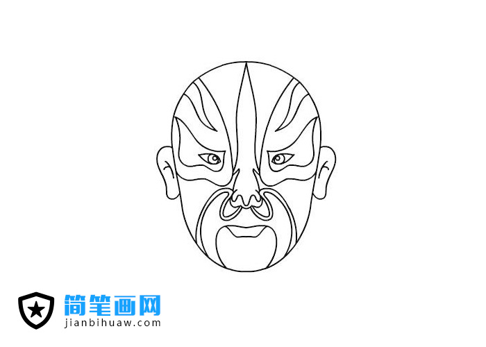 京劇臉譜簡筆畫圖片