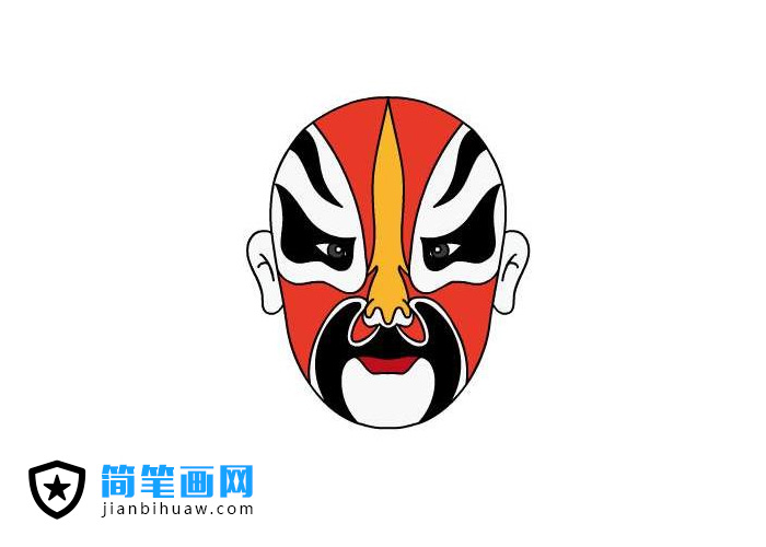 京劇臉譜簡筆畫圖片