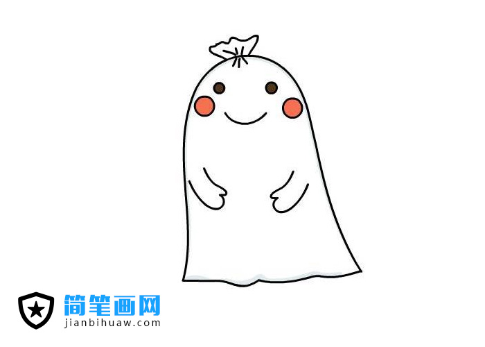 幽靈口袋簡筆畫圖片