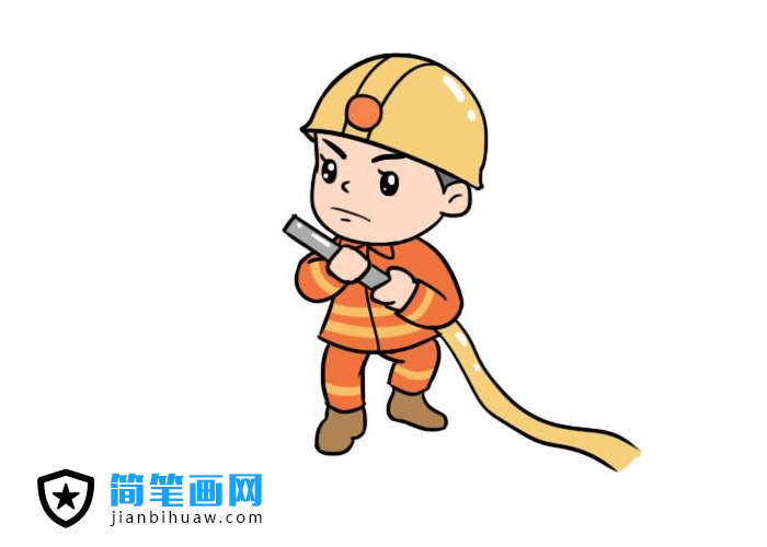 我是小小消防員簡筆畫圖片含上色