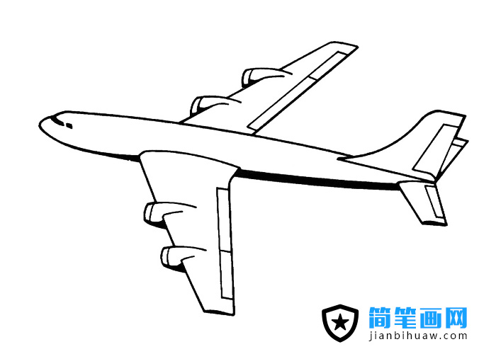 客機簡筆畫圖片