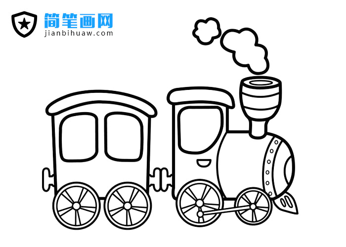 卡通小火車簡筆畫圖片