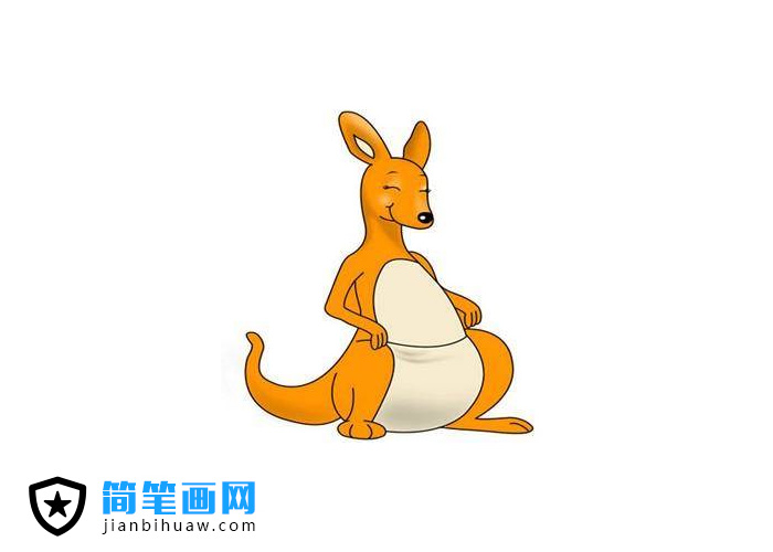 袋鼠媽媽簡筆畫圖片