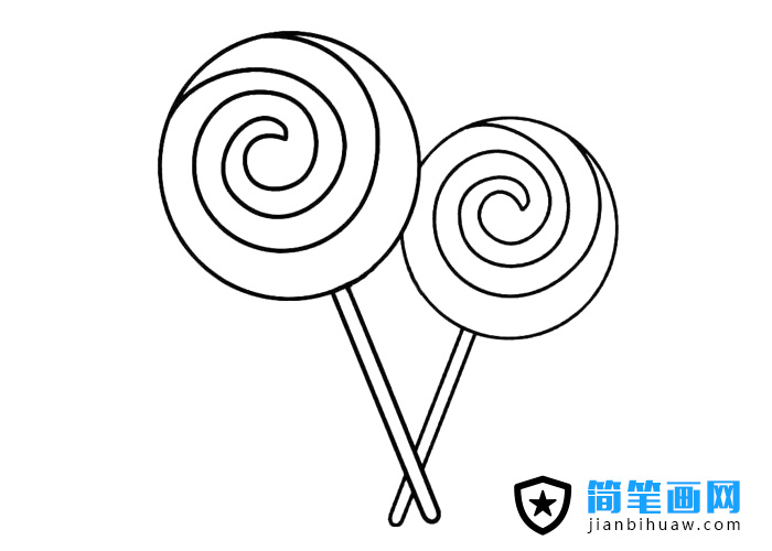 簡單的棒棒糖簡筆畫圖片