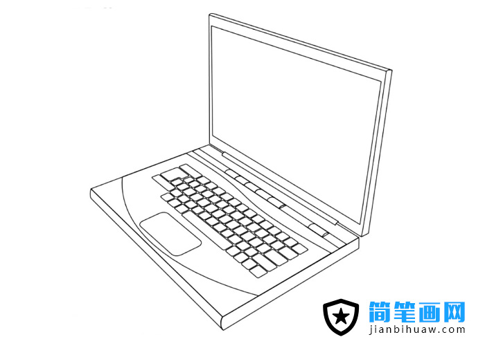 筆記本電腦簡筆畫圖片